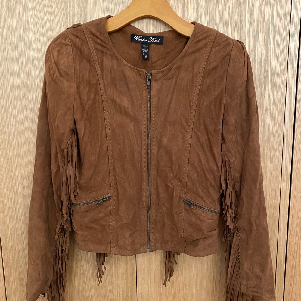 Winter Kate Goat Leather Fringe Jacket